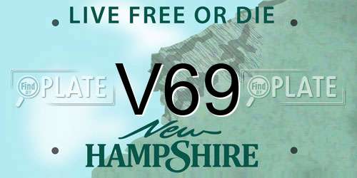V69 New Hampshire License Plate