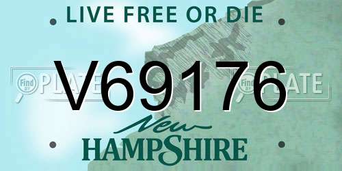 V69176 New Hampshire License Plate