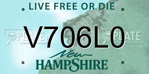 V706L0 New Hampshire License Plate