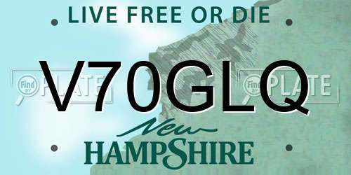 V70GLQ New Hampshire License Plate