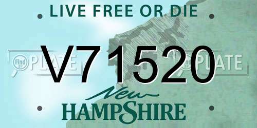 V71520 New Hampshire License Plate