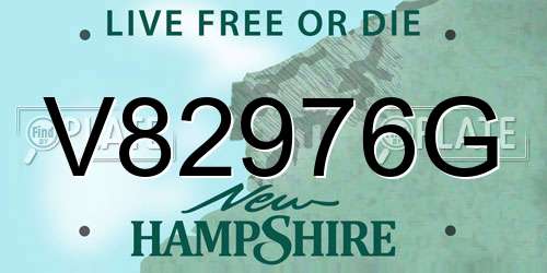 V82976G New Hampshire License Plate
