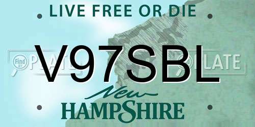 V97SBL New Hampshire License Plate