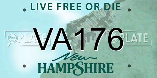 VA176 New Hampshire License Plate