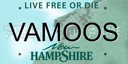 VAMOOS New Hampshire License Plate