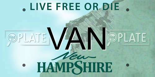 VAN New Hampshire License Plate