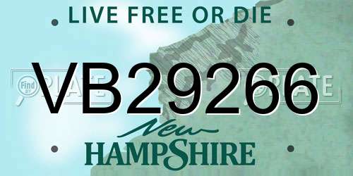 VB29266 New Hampshire License Plate