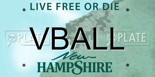 VBALL New Hampshire License Plate