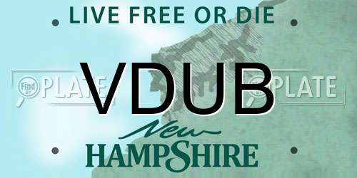VDUB New Hampshire License Plate