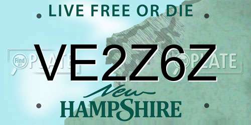 VE2Z6Z New Hampshire License Plate