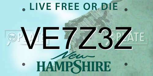 VE7Z3Z New Hampshire License Plate