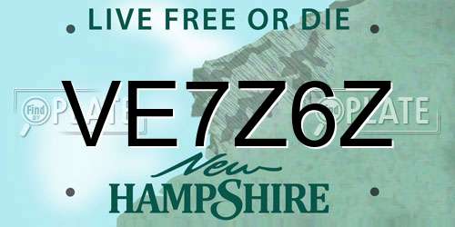 VE7Z6Z New Hampshire License Plate
