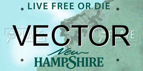 VECTOR New Hampshire License Plate