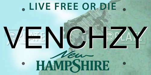 VENCHZY New Hampshire License Plate