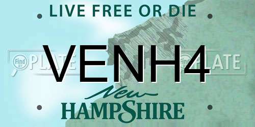 VENH4 New Hampshire License Plate
