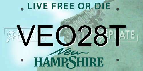VEO28T New Hampshire License Plate