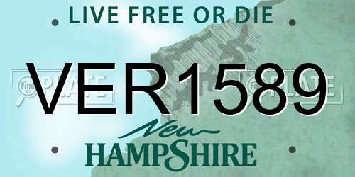 VER1589 New Hampshire License Plate