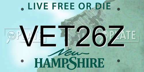 VET26Z New Hampshire License Plate