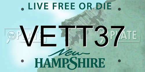 VETT37 New Hampshire License Plate