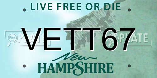 VETT67 New Hampshire License Plate