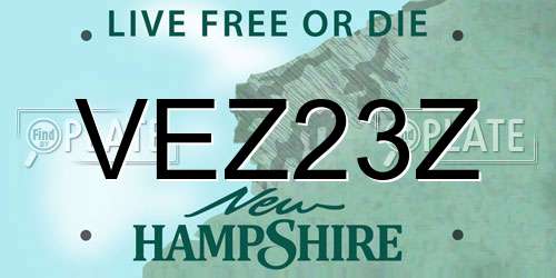VEZ23Z New Hampshire License Plate