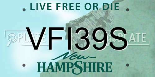 VFI39S New Hampshire License Plate