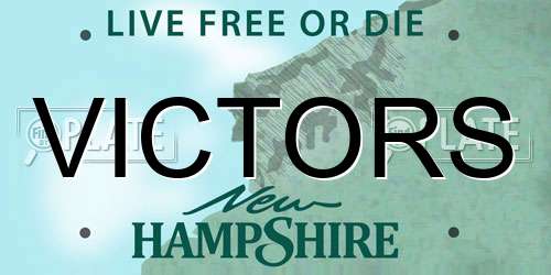 VICTORS New Hampshire License Plate