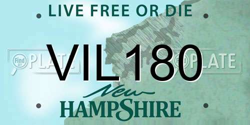 VIL180 New Hampshire License Plate