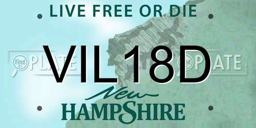 VIL18D New Hampshire License Plate