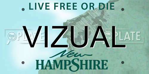 VIZUAL New Hampshire License Plate