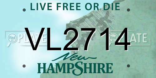 VL2714 New Hampshire License Plate