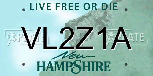 VL2Z1A New Hampshire License Plate