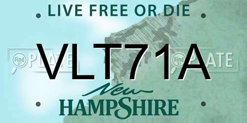 VLT71A New Hampshire License Plate