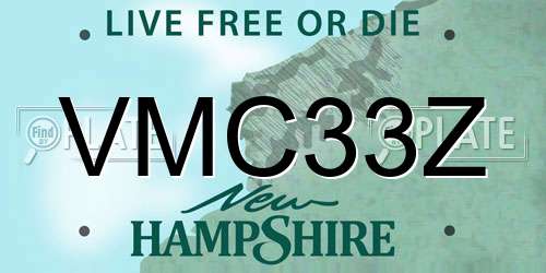 VMC33Z New Hampshire License Plate