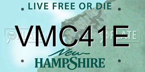 VMC41E New Hampshire License Plate