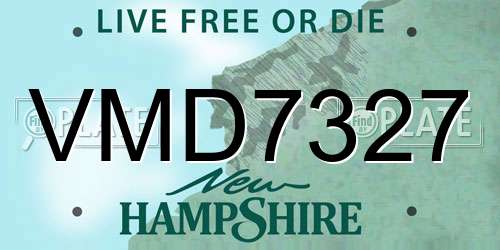 VMD7327 New Hampshire License Plate