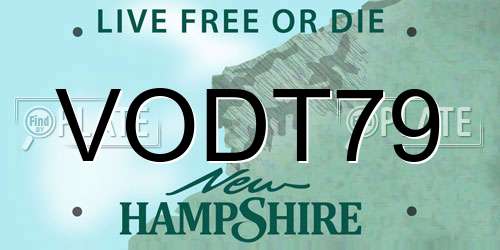 VODT79 New Hampshire License Plate
