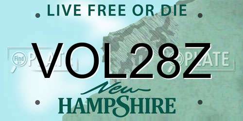 VOL28Z New Hampshire License Plate