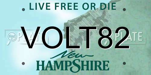 VOLT82 New Hampshire License Plate
