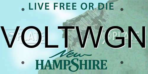 VOLTWGN New Hampshire License Plate