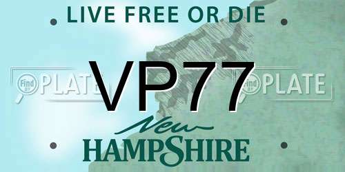 VP77 New Hampshire License Plate