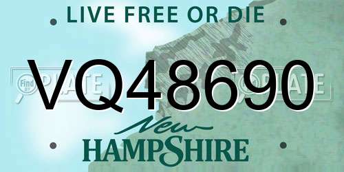 VQ48690 New Hampshire License Plate