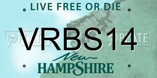 VRBS14 New Hampshire License Plate