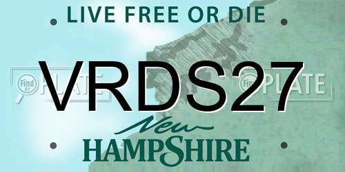 VRDS27 New Hampshire License Plate