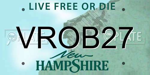 VROB27 New Hampshire License Plate