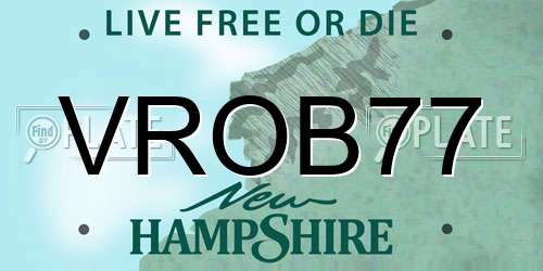 VROB77 New Hampshire License Plate