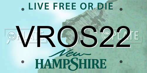 VROS22 New Hampshire License Plate