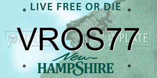 VROS77 New Hampshire License Plate