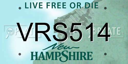 VRS514 New Hampshire License Plate