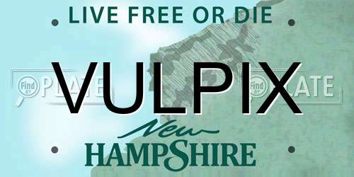 VULPIX New Hampshire License Plate